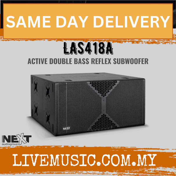 Next Audio LAs418A Active Double Bass Reflex Subwoofer ( LAs-418A / LAs 418A )