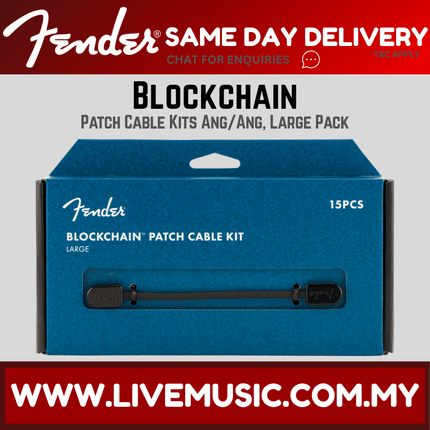 Fender Blockchain Patch Cable Kit, Large, Black