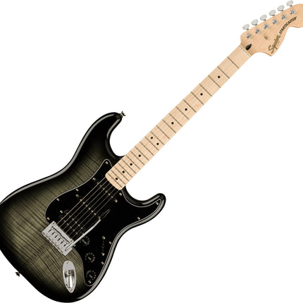 Squier Affinity Series HSS Stratocaster FMT Electric Guitar, Maple Fretboard - Black Burst