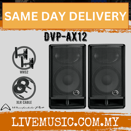WHARFEDALE PRO DVP-AX12 Series 200 Watts RMS12" 2-Way Active Loudspeaker- Each/Pair (DVPAX12/DVP AX12)