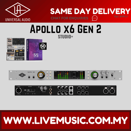 Universal Audio Apollo x6 Gen 2 Thunderbolt Audio Interface - Studio+ Edition