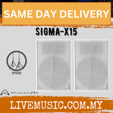 WHARFEDALE PRO SIGMA-X15 1400W PEAK 15" 2-WAY INSTALLATION LOUDSPEAKER, Each / Pair - WHITE (SIGMA X15/SIGMAX15)