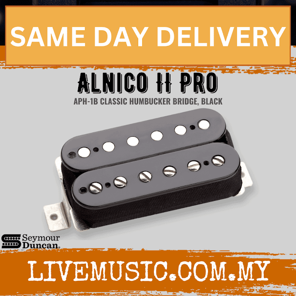 Seymour Duncan APH1B Alnico II Pro Humbucker Bridge Pickup - Black (APH1B/APH 1B)