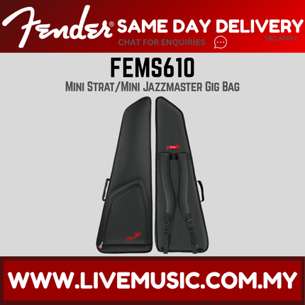 Fender FEMS-610 Mini Stratocaster Electric Guitar Gig Bag (FEMS610/FEMS 610)