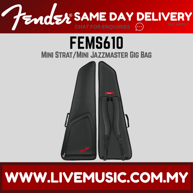 Fender FEMS-610 Mini Stratocaster Electric Guitar Gig Bag (FEMS610/FEMS 610)