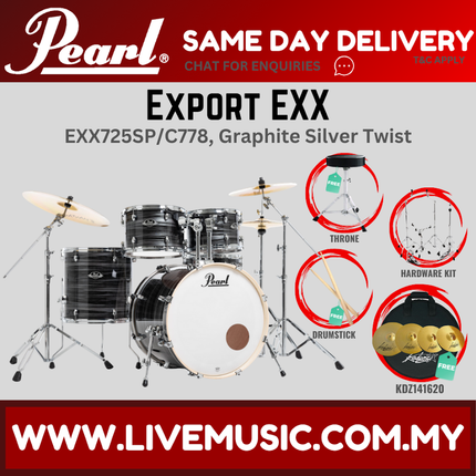 Pearl Export EXX 5-Piece Drum Set with KDZ141620 Cymbals Set ( EXX725SP/C )