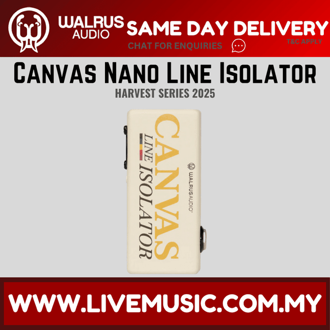 Walrus Audio Canvas Nano Line Isolator Guitar Effects Pedal, Harvest Series 2025 ( CanvasNano )