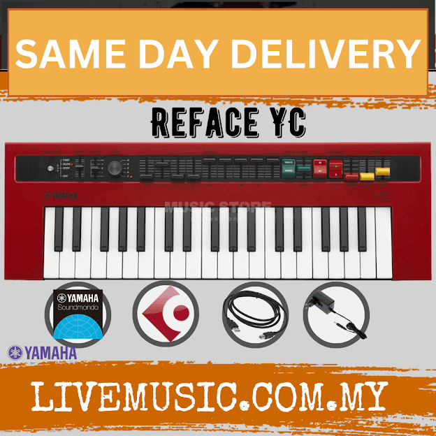 Yamaha Reface YC Mobile Mini Keyboard with SoundMondo, Cubase LE, MIDI Cable and Adapter ( REFACEYC )