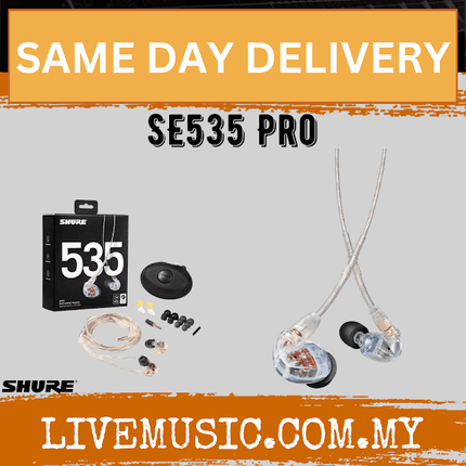 Shure SE535 Pro Sound-Isolating Earphones - Clear