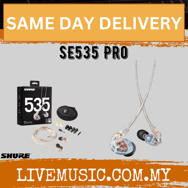 Shure SE535 Pro Sound-Isolating Earphones - Clear