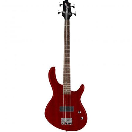 Cort Action Junior Bass Guitar Jatoba Fretboard with CGP31 and Gig Bag - Open Pore Black Cherry