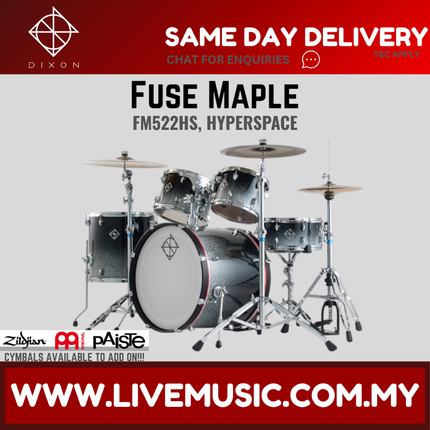 Dixon Fuse Maple PODFM522 5 Pieces Acoustic Drum Kit Without Hardware ( NO CYMBAL )