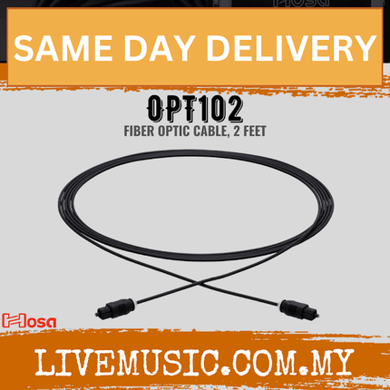 Hosa OPT102 Fiber Optic Cable, 2 ft (OPT-102/OPT 102)