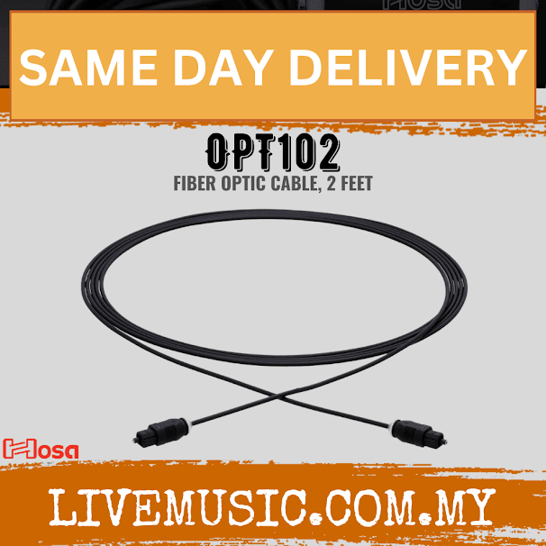 Hosa OPT102 Fiber Optic Cable, 2 ft (OPT-102/OPT 102)