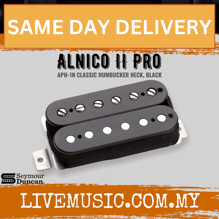 Seymour Duncan APH-IN Alnico II Neck Pro Humbucker Pickup, Black (APH1N/APH 1N)