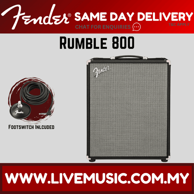 Fender Rumble 800 Bass Amplifier, 230V UK (Rumble-800)