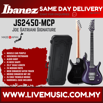Ibanez JS2450-MCP - Joe Satriani Signature Electric Guitar - Muscle Car Purple (JS2450)
