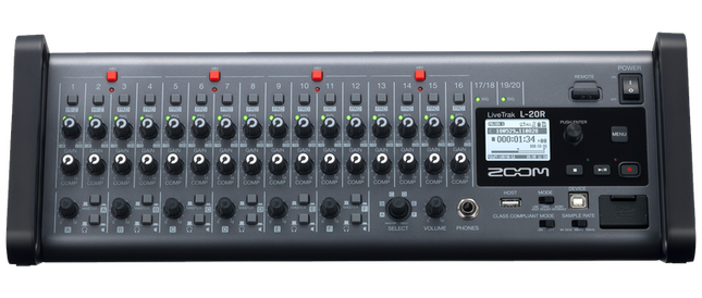 Zoom LiveTrak L20R - 20 Channel Rackmount Digital Mixer / Recorder (L-20R/ L 20R/ L 20/L20)