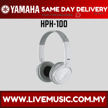Yamaha HPH-100 Dynamic Closed Headphones - White (HPH100/HPH 100)