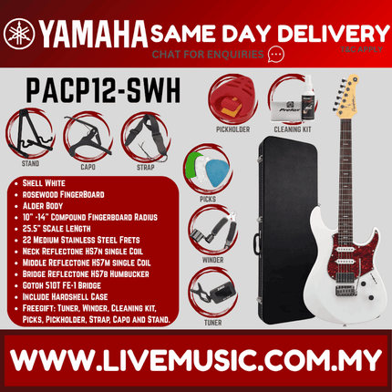 Yamaha PACP12 Pacifica Professional Electric Guitar - Snow White ( PACP 12 / PACP-12 )
