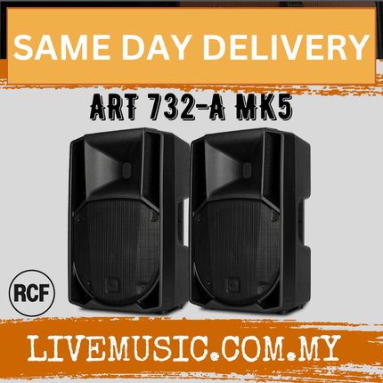 RCF ART 732-A MK5 12" 1400W 2-way Active Powered Speaker w/Speaker Stand - Each / Pair ( ART732A / ART732 / MK5 )