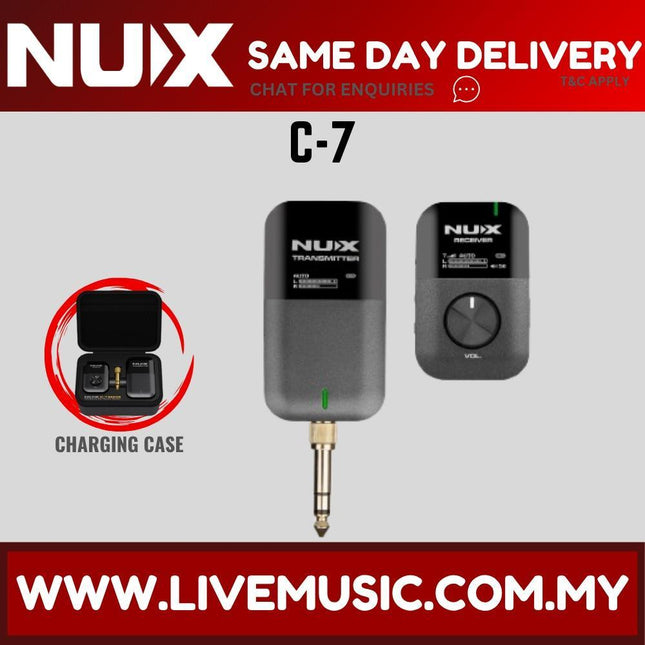 NUX C-7 Stereo Wireless In Ear Monitor System for Headphone and IEM (C7 C 7 ) Replace B7PSM B7-PSM
