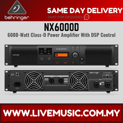 Behringer NX6000D Power Amplifier with DSP ( NX-6000D / NX 6000D )