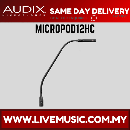 Audix MICROPOD12 Micro Series Gooseneck Microphone Hypercardioid (MICROPOD 12HC/MICROPOD-12HC)