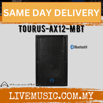 WHARFEDALE PRO TOURUS-AX12MBT Series 350 Watts RMS 12" 2-Way Loudspeaker with Bluetooth - Each / Pair (AX12MBT/AX12-MBT)