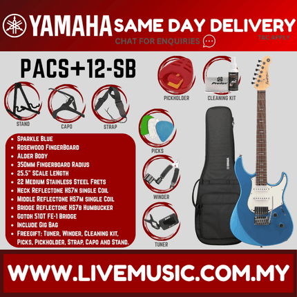 Yamaha PACS+12 Pacifica Standard Plus Electric Guitar - Sparkle Blue ( PACS+12 / PACS+12 )