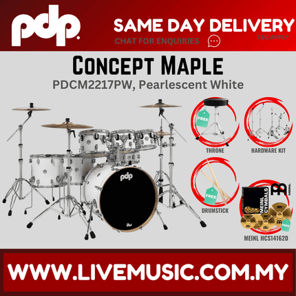 PDP by DW CM7 Concept Maple Shell Pack - 7-piece With HCS141620 Cymbals - (PDCM2217)