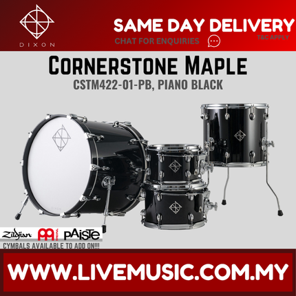 Dixon Cornerstone Maple CSTM422-01 4 Pcs Drum Kit Set Shell Pack