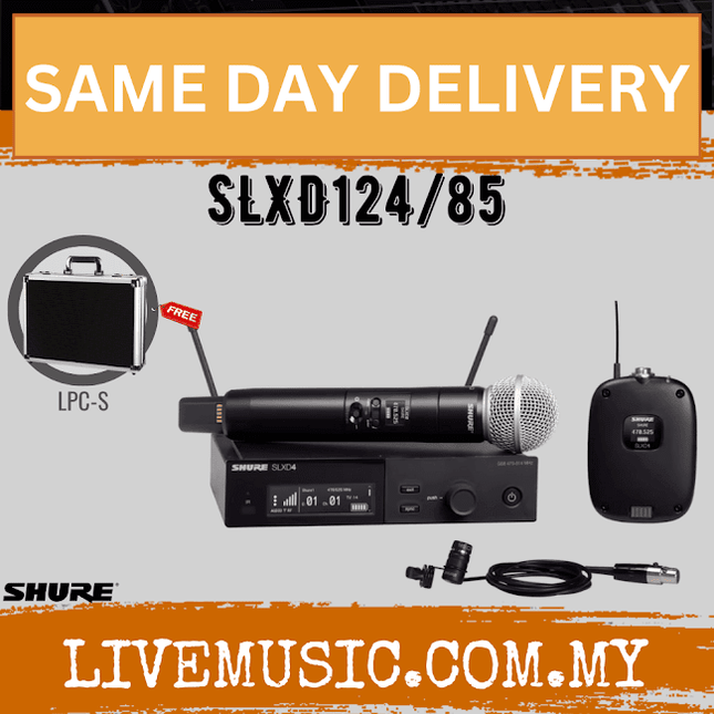 Shure SLXD124/85 Digital Wireless Combo Microphone ( SLXD SLXD124-85 / SLXD124 85 )