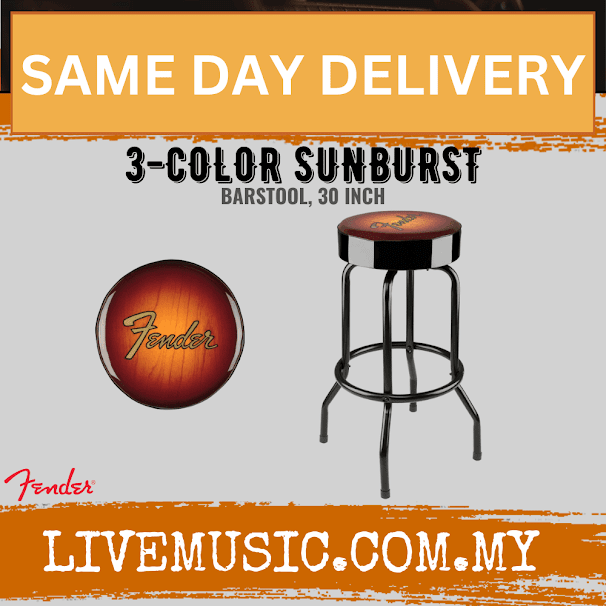 Fender 3-Color Sunburst Drum Barstool, 30inch