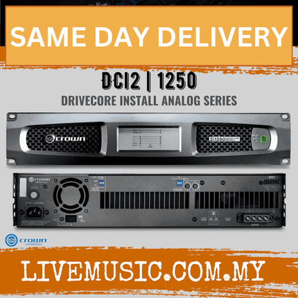 Crown DCi 2|1250 Two-channel, 1250W @ 4Ω Analog Power Amplifier, 70V/100V ( DCi-2|1250 / DCi2|1250 )
