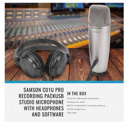 Samson C01U Pro Pack - Podcasting Pack (C01-U/C-01U)