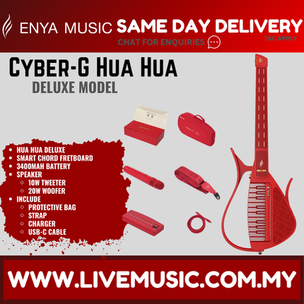 Enya Cyber-G Deluxe Model - New Era Backing Stringless Guitar ( Cyber G CyberG )-Hua Hua