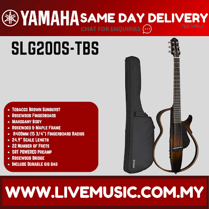 Yamaha SLG200S Silent Guitar Package, Steel-string - ( SLG-200S / SLG 200S)
