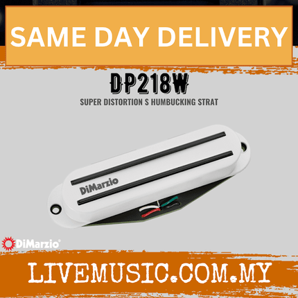 DiMarzio DP218W Super Distortion S Pickup - White (DP218-W/DP218 W)