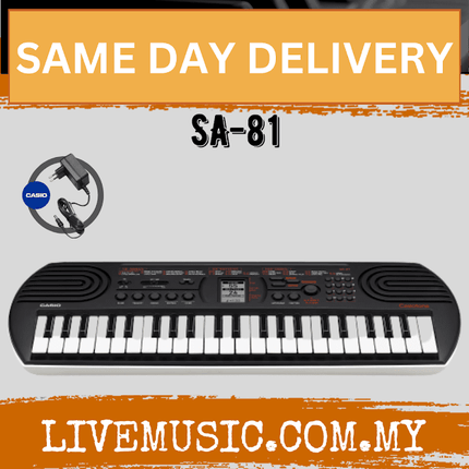 Casio SA-81 Casiotone 44 Keys Mini Keyboard with Adapter ( SA 81 / SA81 )