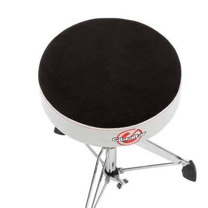 Gibraltar 9608RSW Professional Double Braced Drum Throne, Silver White Sparkle Side (9608-RSW/9608 RSW)