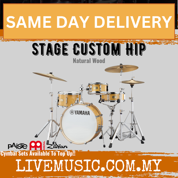 Yamaha Stage Custom Hip 4-Piece Shell Pack Acoustic Drum Set ( NO CYMBAL )