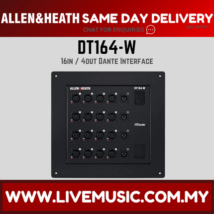 Allen & Heath DT164-W Dante I/O Wallmount Expander ( DT164 W / DT164W )