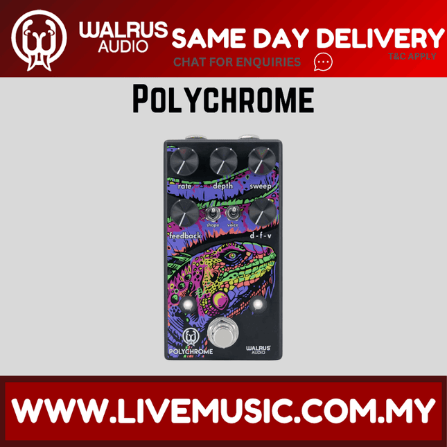 Walrus Audio Polychrome Flanger Guitar Effects Pedal