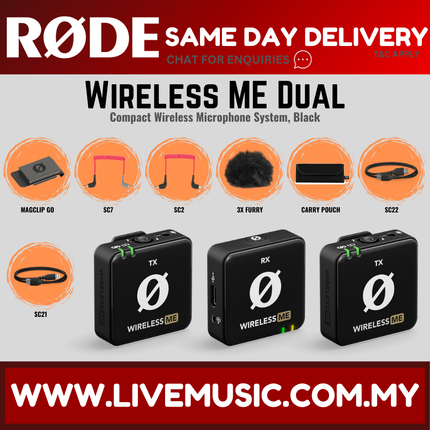 Rode Wireless ME Dual Clip-on Microphone System - Black