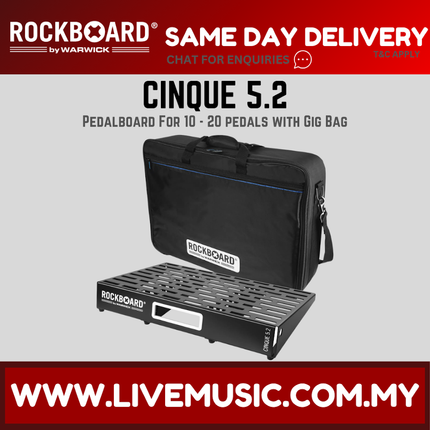 Rockboard by Warwick CINQUE 5.2 w/ Gig Bag, 61 x 41.6 cm