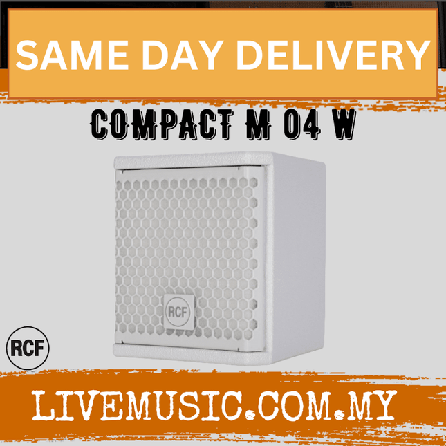 RCF COMPACT M 04 Passive 2-Way Speaker - White ( COMPACTM04 / M04 )
