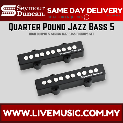 Seymour Duncan SJ53S BLK Quarter-Pound for 5 String Jazz Bass Set