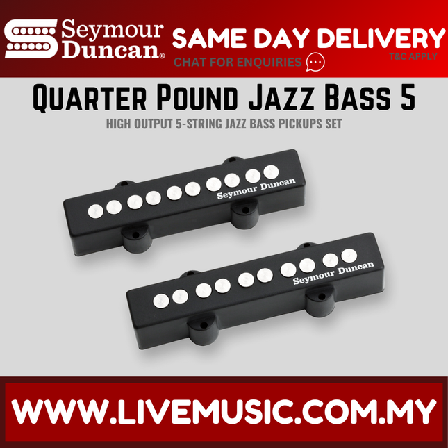 Seymour Duncan SJ53S BLK Quarter-Pound for 5 String Jazz Bass Set