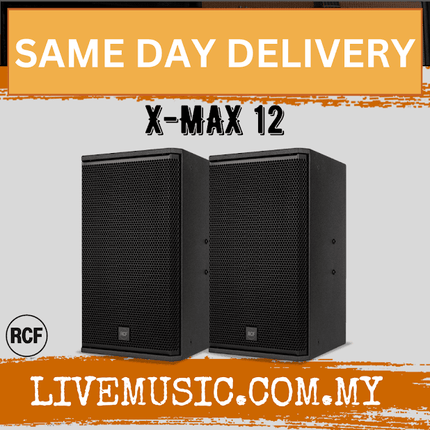 Rcf X-MAX 12 High Power Two-way Speaker With Speaker Stand And Cable - Each / Pair ( XMAX12 / X MAX 12 )